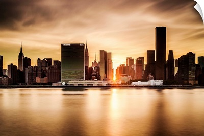 New York City, Queens, City skyline, Manhattanhenge