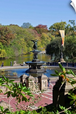New York, New York City, Central Park, looking over Bethesda Terrace