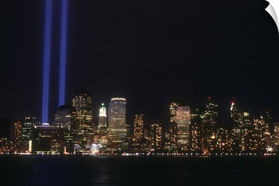 New York State, Manhattan, NYC, Tribute in Light to the fallen Twin Towers