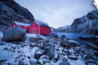 Norway, Nordland, Lofoten Islands, Small Fjord
