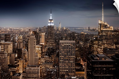 NYC, Manhattan, Empire State Building, Cityscape from Top of the Rock
