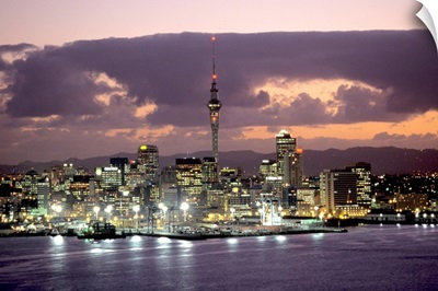 Oceania, New Zealand, North Island, Auckland, View from Mount Victoria towards the city