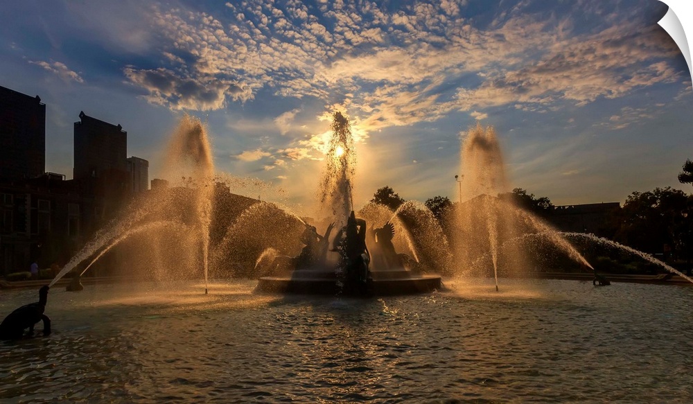 Pennsylvania, Philadelphia, Center City, Logan Circle, Swann Memorial Fountain.