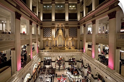Pennsylvania, Philadelphia, Wanamaker Organ at Macy's on Market Street by the City Hall