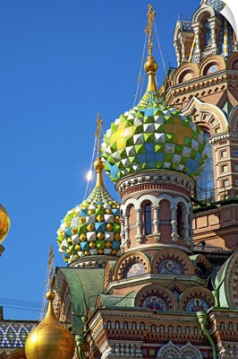 Russia, Saint Petersburg, Church of the Resurrection of Christ, Onion domes