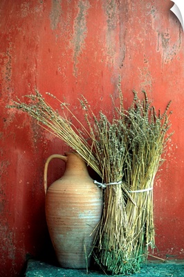 Rustic composition, Amphora and wheat