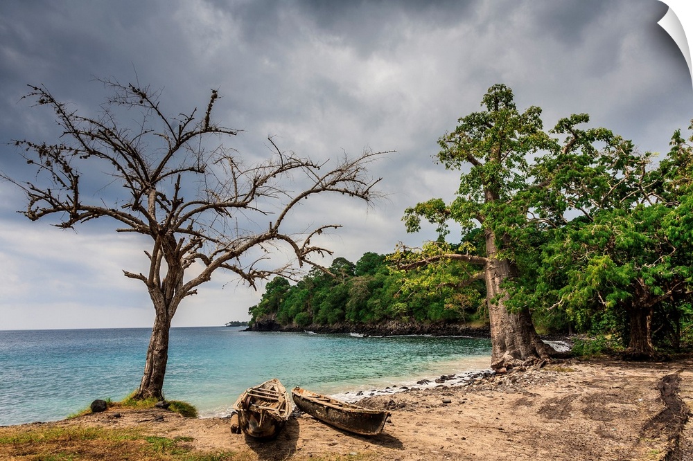Sao Tome e Principe, Saint Thomas island, Lagoa Azul lagoon.