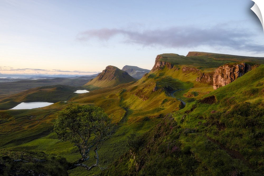 UK, Scotland, Inner Hebrides, Isle of Skye, Great Britain, Highlands, Quiraing landslip.
