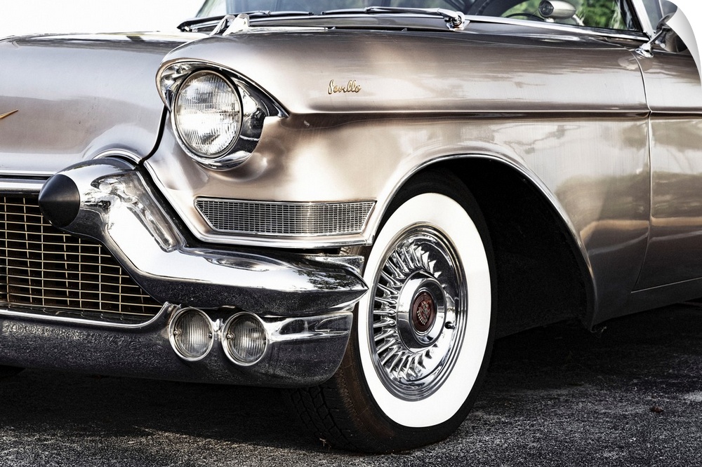 Side view of 1950's Cadillac Seville.