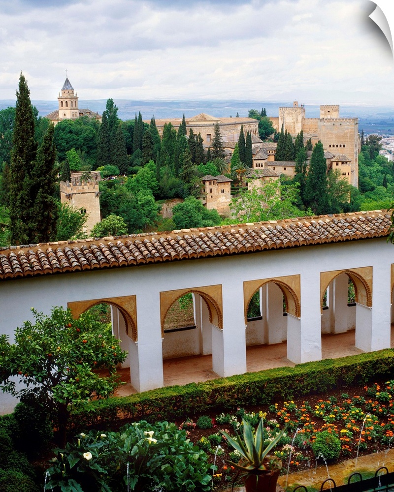 Spain, Andalucia, Granada, Alhambra, view from Generalife