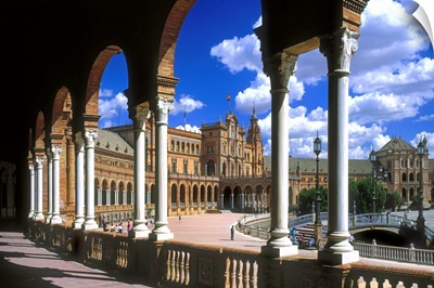 Spain, Andalucia, Seville, Plaza de Espana, square
