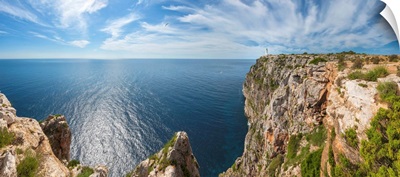 Spain, Balearic Islands, Mediterranean sea, Formentera, Far de la Mola Lighthouse