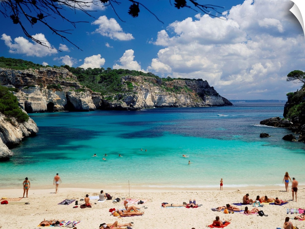 Spain, Balearic Islands, Minorca Island, Cala Macarelleta, beach