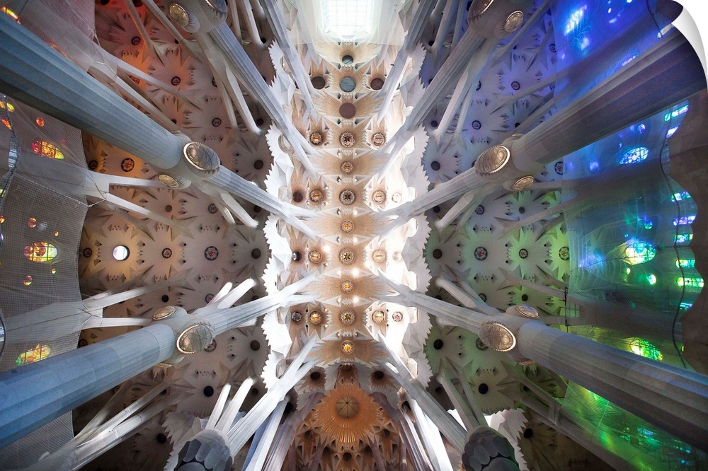 Spain, Barcelona, Sagrada Familia after architect Antoni Gaudi.