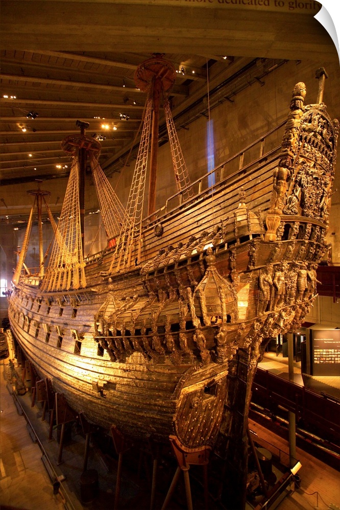 Sweden, Stockholm, Djurgarden, The Vasa Museum, galleon of 1628