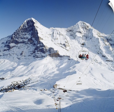 Switzerland, Bern, Lauberhorn chair lift