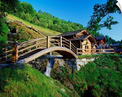 Switzerland, Valais, Val d' Herens, Heremence mill