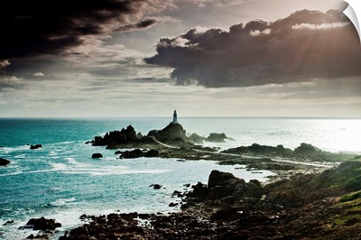 UK, Channel Islands, Great Britain, English Channel, Jersey, La Corbiere lighthouse