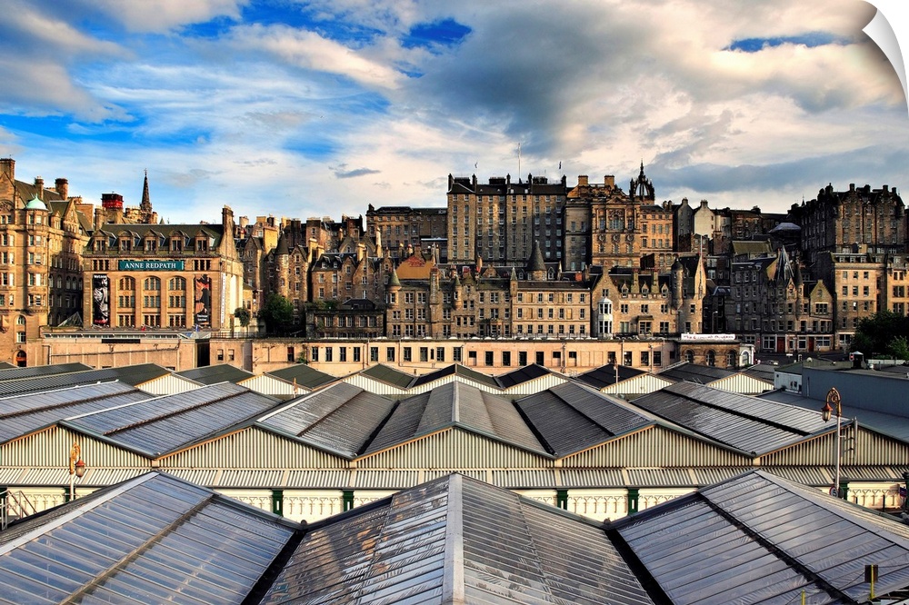 United Kingdom, UK, Scotland, Edinburgh, View of Royal Mile buildings