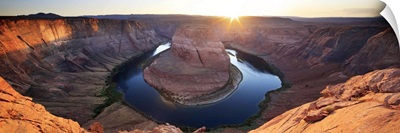 United States, Arizona, Page, Horseshoe Bend Canyon from the view point