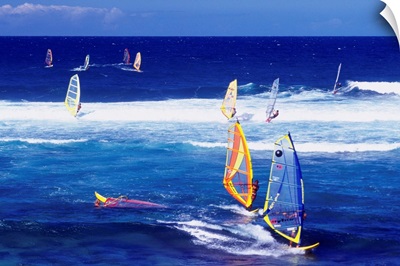 United States, Hawaii, Maui island, Hookipa Beach Park, windsurf