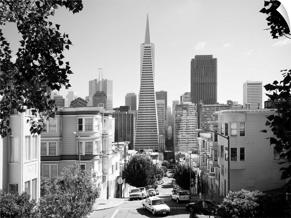 USA, CA, San Francisco, View of the Transamerica Pyramid and the Financial District