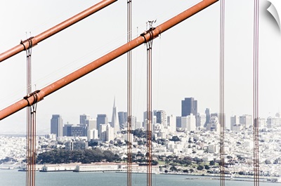 USA, California, San Francisco, City skyline from the Golden Gate Bridge