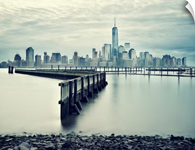 USA, New York City, One World Trade Center, Manhattan Skyline With The Freedom Tower