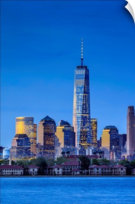 USA, New York City, View Towards The One World Trade Center, Freedom Tower, At Night