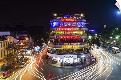 Vietnam, Red River Delta, Ha Noi, Hanoi, Night scene in Hanoi