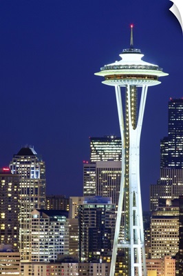 Washington, Seattle, Skyline with Space Needle
