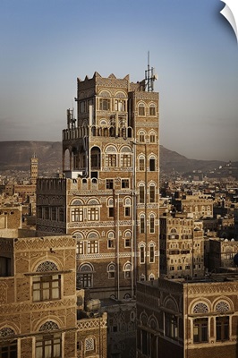Yemen, North Yemen, Sanaa, Tower House, typical Yemeni architecture