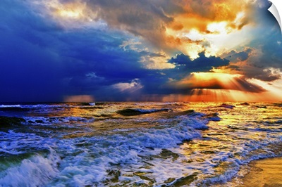 Golden Sunrays Seascape