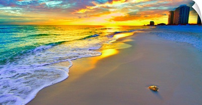 Panoramic-Beach-Sunset-Wall- -Prints