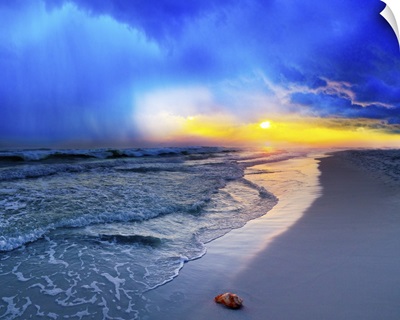 Pensacola-Beach-Florida-Sunset-Foggy-Sea-Shell