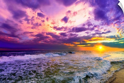 Purple-And-Pink-Beach-Sunset-