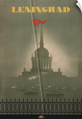 1950's travel poster for Leningrad