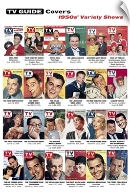 1950s' Variety Shows, TV Guide Covers Poster, 2020