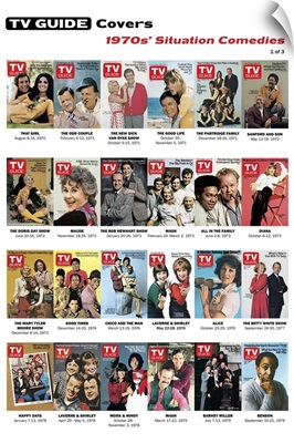 1970s' Situation Comedies #1 of 3, TV Guide Covers Poster, 2020