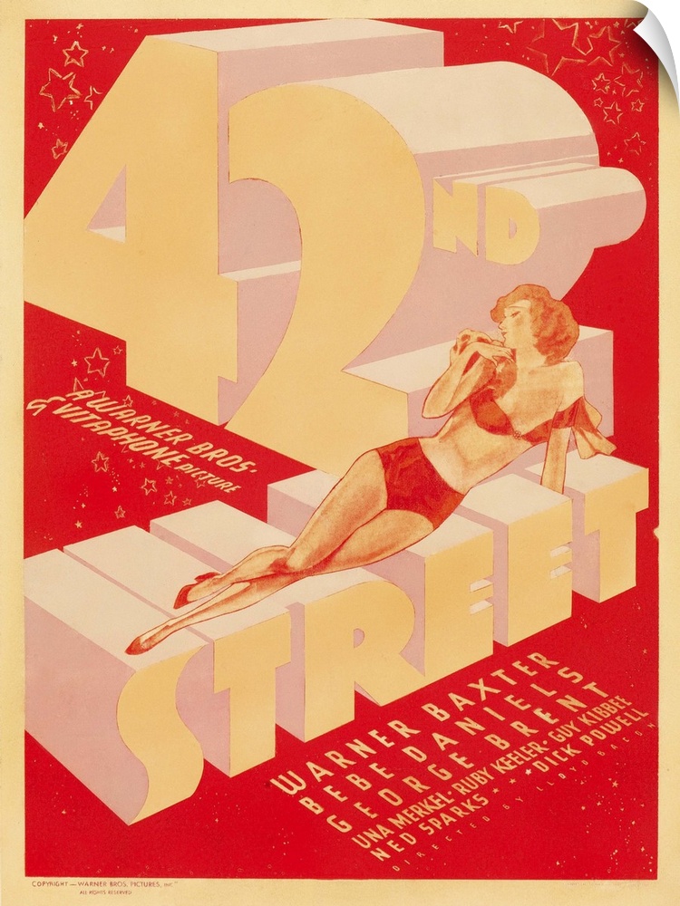 42ND STREET, U.S. window card, 1933