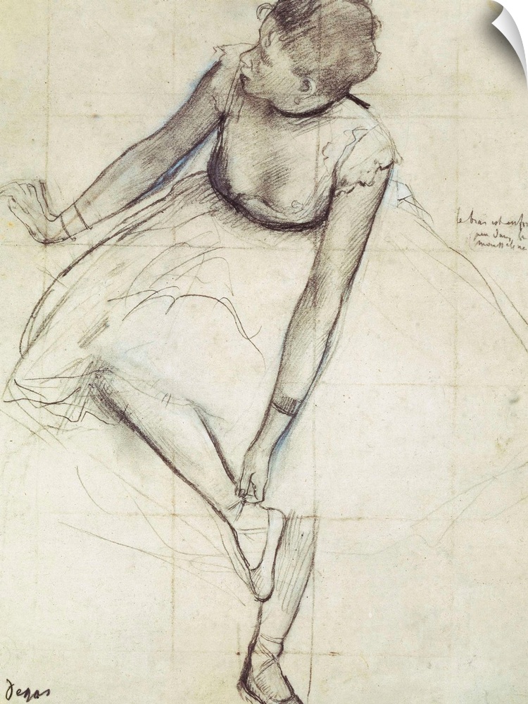 A Dancer Adjusting Her Shoe