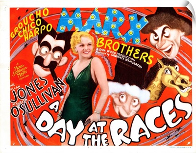 A Day At The Races, Poster Art, The Marx Brothers, Esther Muir, 1937