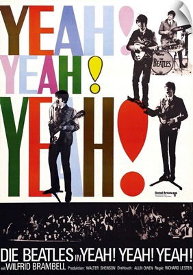 A Hard Day's Night, (Aka Yeah! Yeah! Yeah!), German Poster Art, The Beatles, 1964