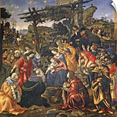 Adoration of the Magi, Renaissance painting by Filippo Lippi, 1596