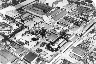Aerial view of Paramount Studios in Hollywood, c. 1947