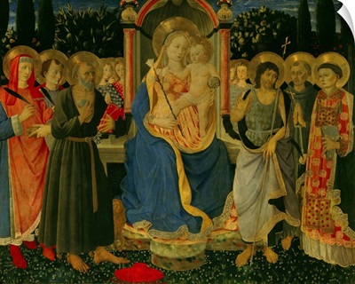 Altarpiece of Saint Jerome, Madonna and Child Enthroned with Saints