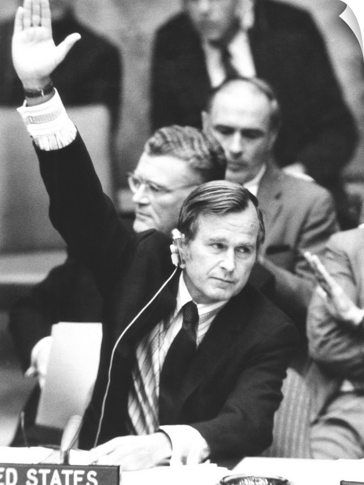 Ambassador George Bush casts the 2nd U.S. veto in the United Nations history. It was to block an African measure calling f...