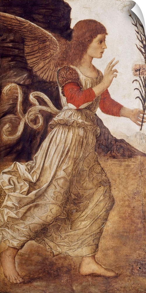 Announcing Angel (Angelo annunciante), by Melozzo da Forl, 1466-1470, 15th Century, oil on canvas
