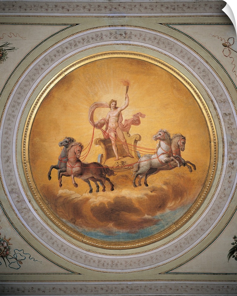 Apolloss Chariot, by Anonymous artist, 19th Century, 1800 -1825 about, fresco, - Italy, Lazio,Rome, Palazzo Spada, Zodiaco...
