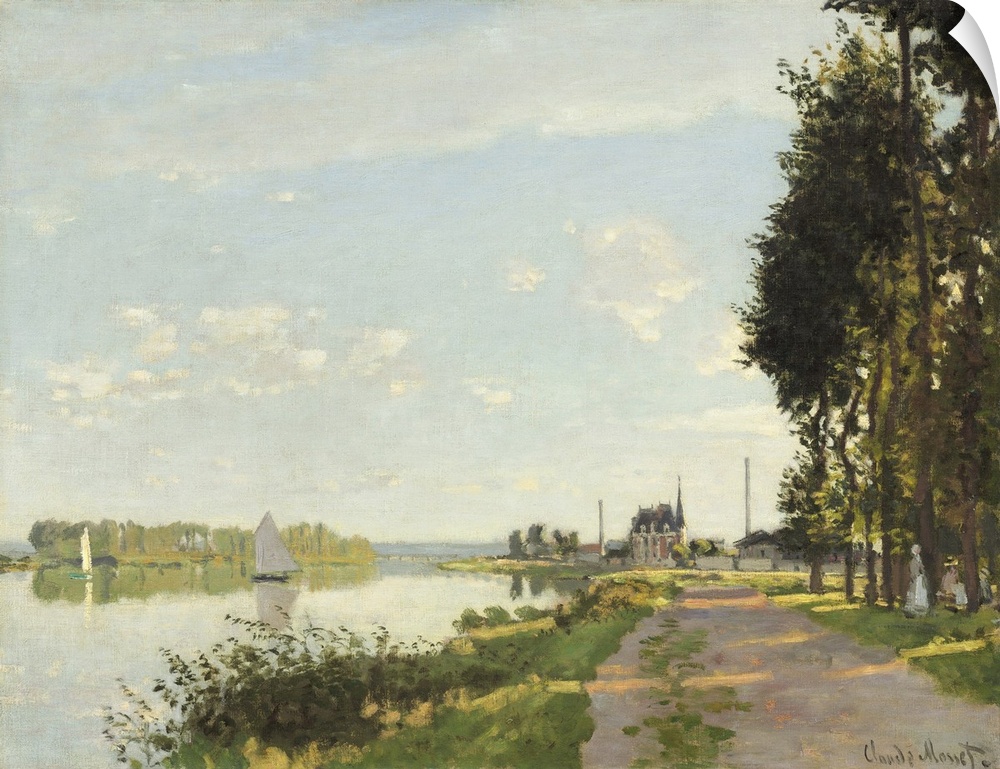 Argenteuil, by Claude Monet, 1872, French impressionist painting, oil on canvas. Monet painted the Seine River at Argenteu...
